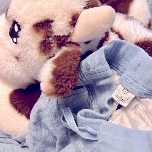 GAP 100% Linen Pants Sea Blue, Roll-Up Cuffs, Comfy Waistband, Pockets - Size 3 - Picture 5 of 7